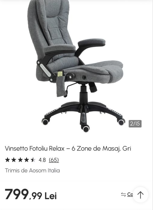 Scaun de birou cu masaj si incalzire