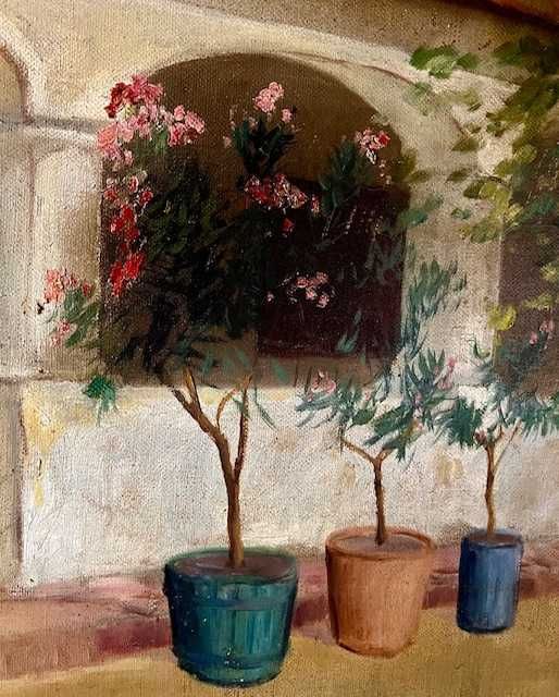 SUPERB! Tablou vechi, Ujváry Ferenc (1898-1971) ulei/pz MARE, 80x60c+R