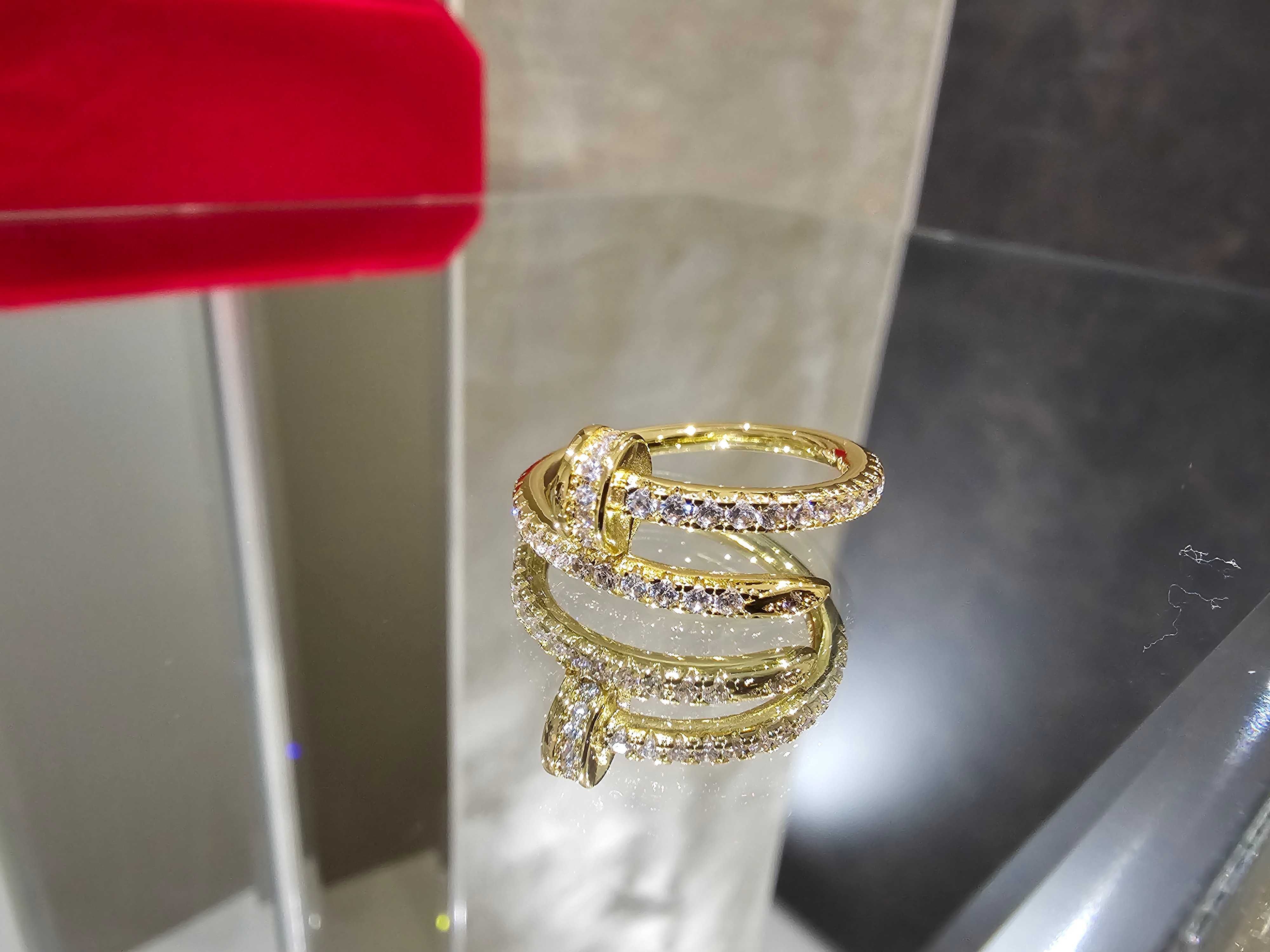 CARTIER Nail Juste un Clou Gold Small Paved Diamonds Пръстен Пирон