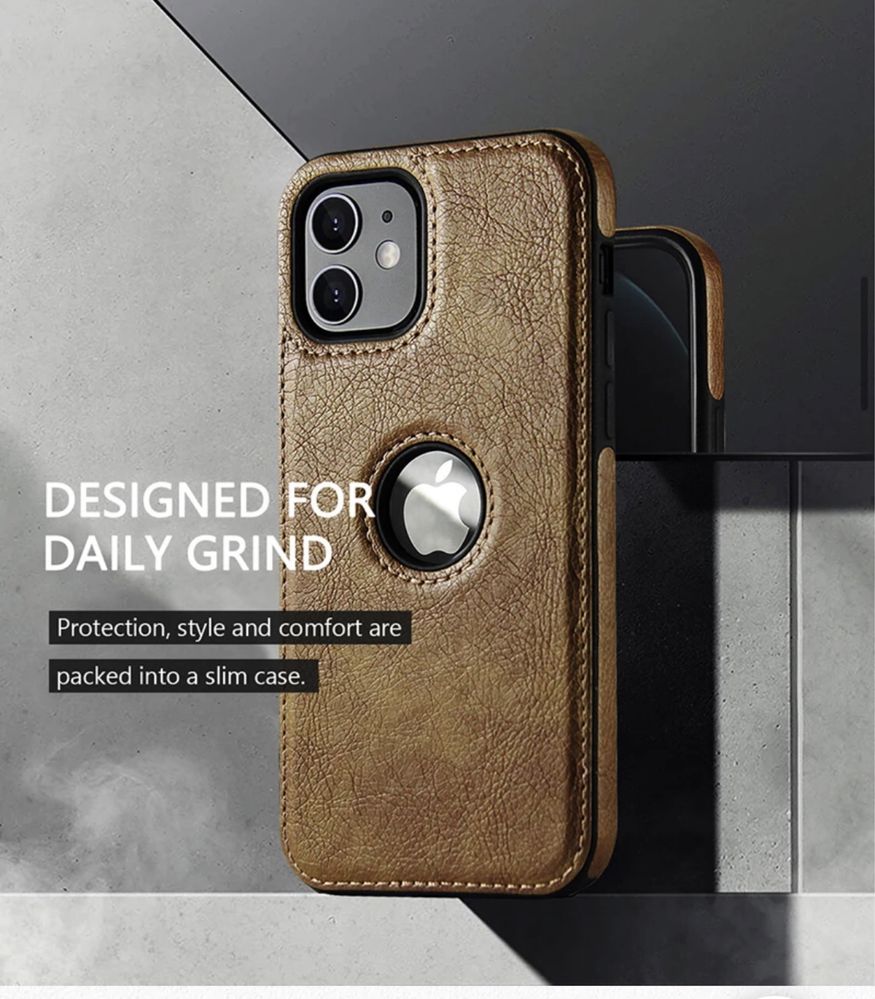 Лукс кейс кожен гръб за iPhone 15 Pro Max