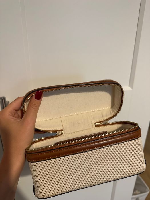 Geanta, Zara, femei, crossbody, bej