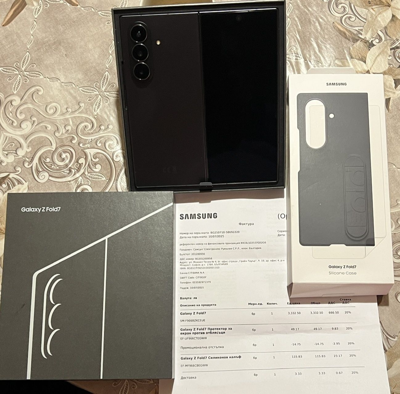 Samsung Galaxy Z Fold 7 Jetblack 512/12 Като Нов! Гаранция!