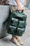Rucsac din piele vintage. Nou