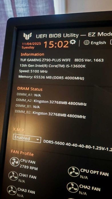 АSUS TUF Gaming Z790-Plus WiFi DDR5 + Intel i5-13600K 14 Cores