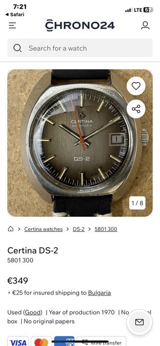 Certina швейцарси механичен