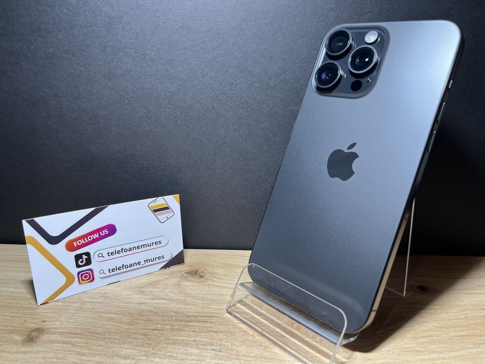 Iphone 15 Pro Max 256Gb Negru 24 luni garantie Telefoane Mures