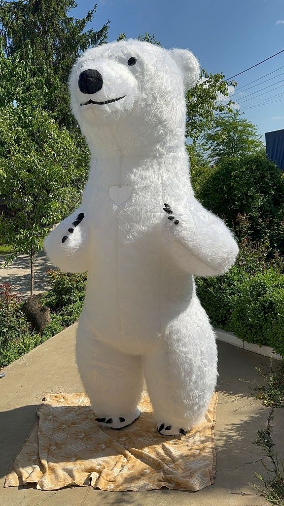 Urs polar gonflabil 3 metri mascota gonflabila