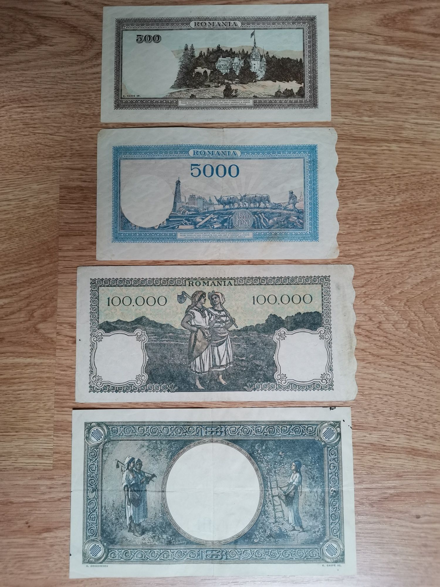 Bancnote vechi romanesti.