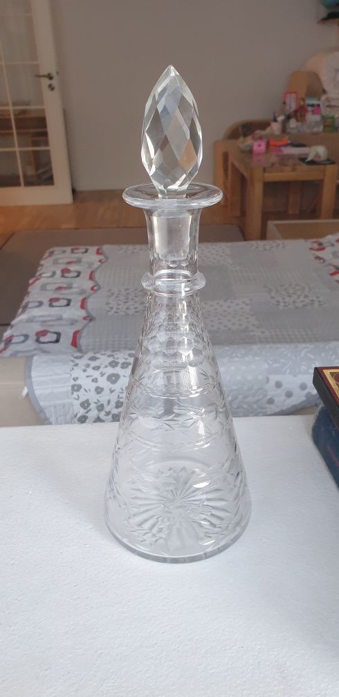 Decantor sticla cristal vintage colectie Franta 1930