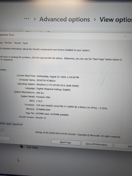 Dell precision 3561