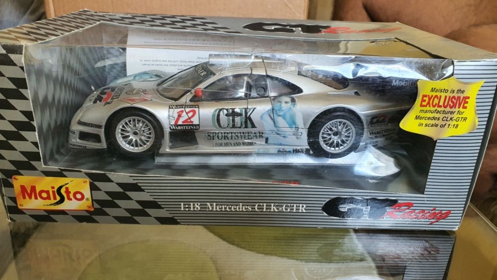 Количка Метална Mercedes CLK-GTR 1:18 Maisto чисто нова 1