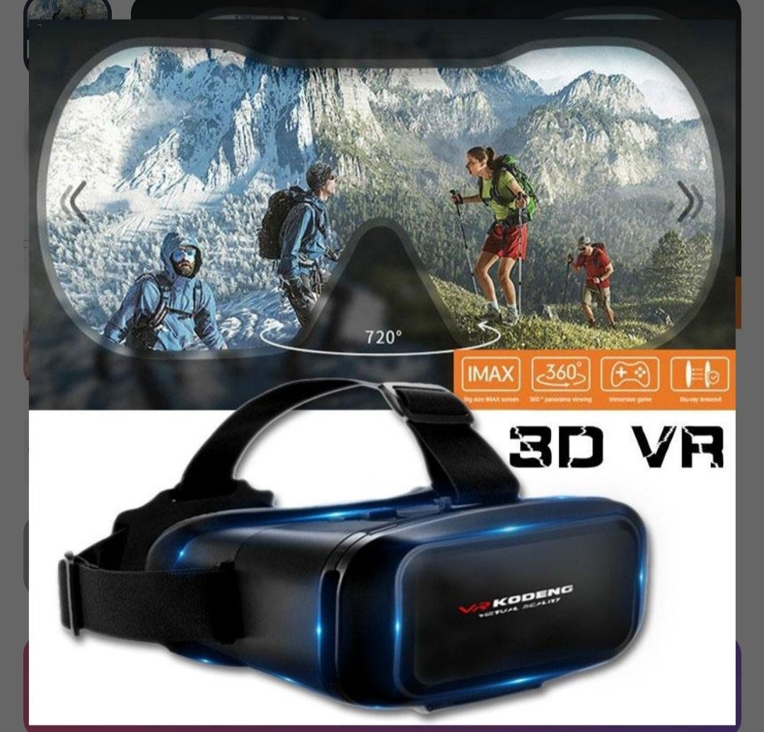 KODENG  ko'zoynaklari 3D VR ko'zoynaklari Portativ