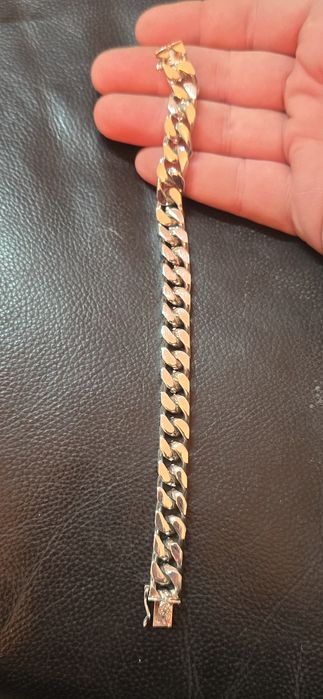 Brățară argint masivă cuban Franța 950%