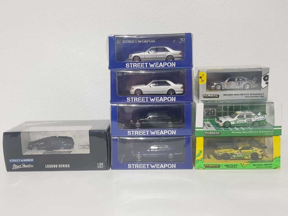 1:64 Street Weapon, Fuji,Zoom, Tarmac, JDM, Mercedes S Classe W140,
