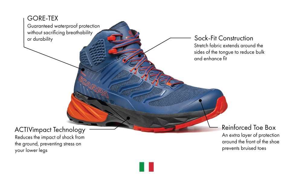 Нови мъжки туристически обувки Scarpa Rush Mid GTX - номер 43