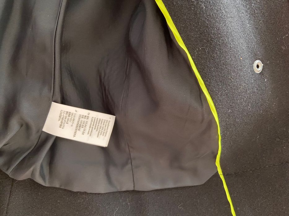 Вълнено палто с кожени елементи DKNY Jeans