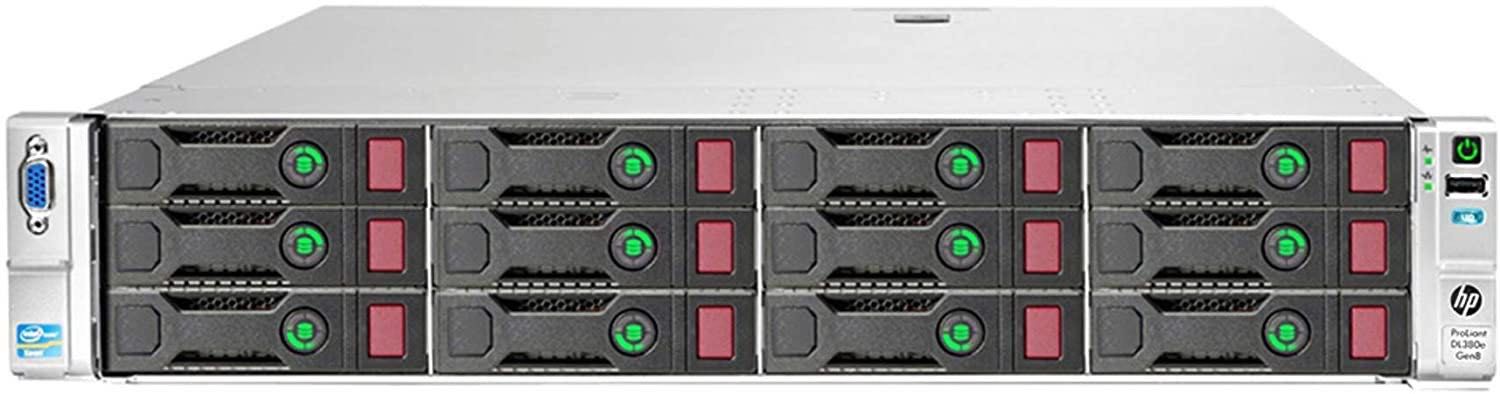Server HP DL380 G8 2x8core, 12 caddy-uri 3.5"+2xRearBay, 96GB RAM, gar