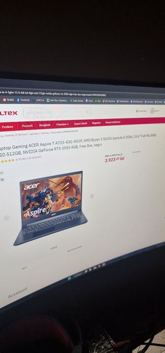 Laptop Acer Aspire 7 ryzen 5