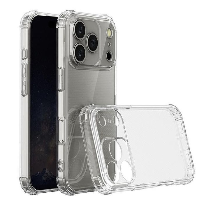 Прозрачен силиконов удароустойчив кейс за apple iphone 17 pro max