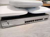 Vand kit retea LAN-WiFi: switch smart GB, PoE+ si AP Cisco 2602, 1702