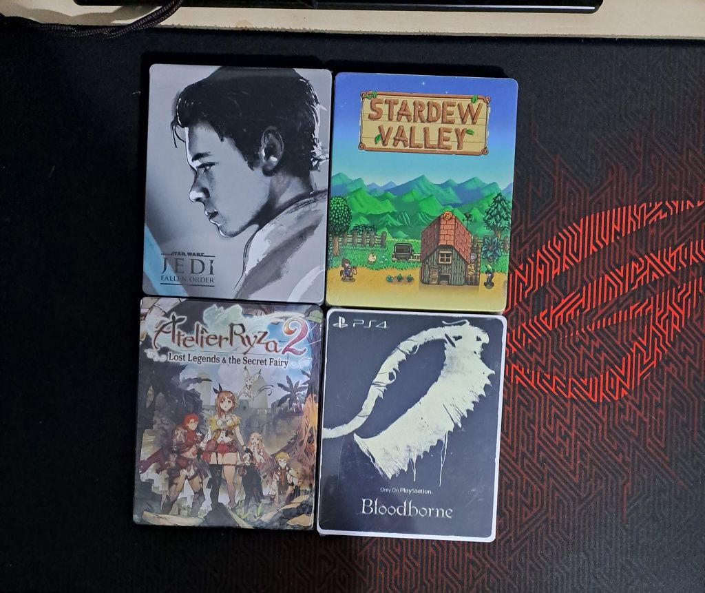 Bloodborne, star wars, stardew valley steelbook