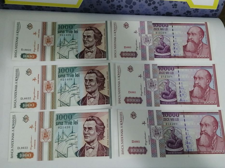 Bancnote serii consecutive.