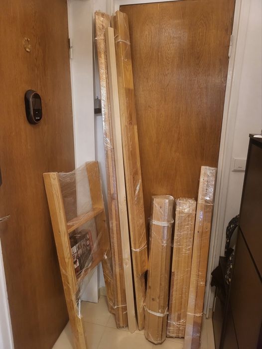 Pat etajat ikea  90×200 cu spațiu de depozitare