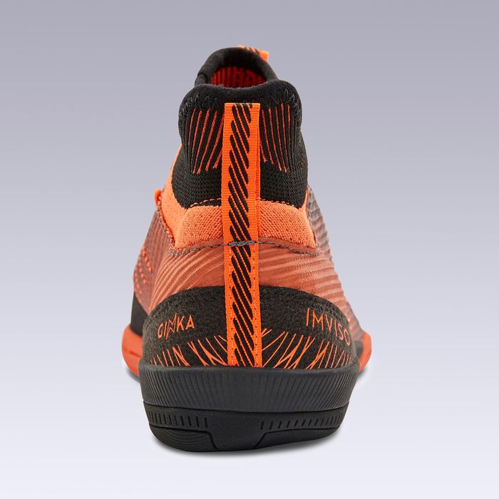 Ghete mid Futsal Ginka 900 Portocaliu - produs resigilat Decathlon
