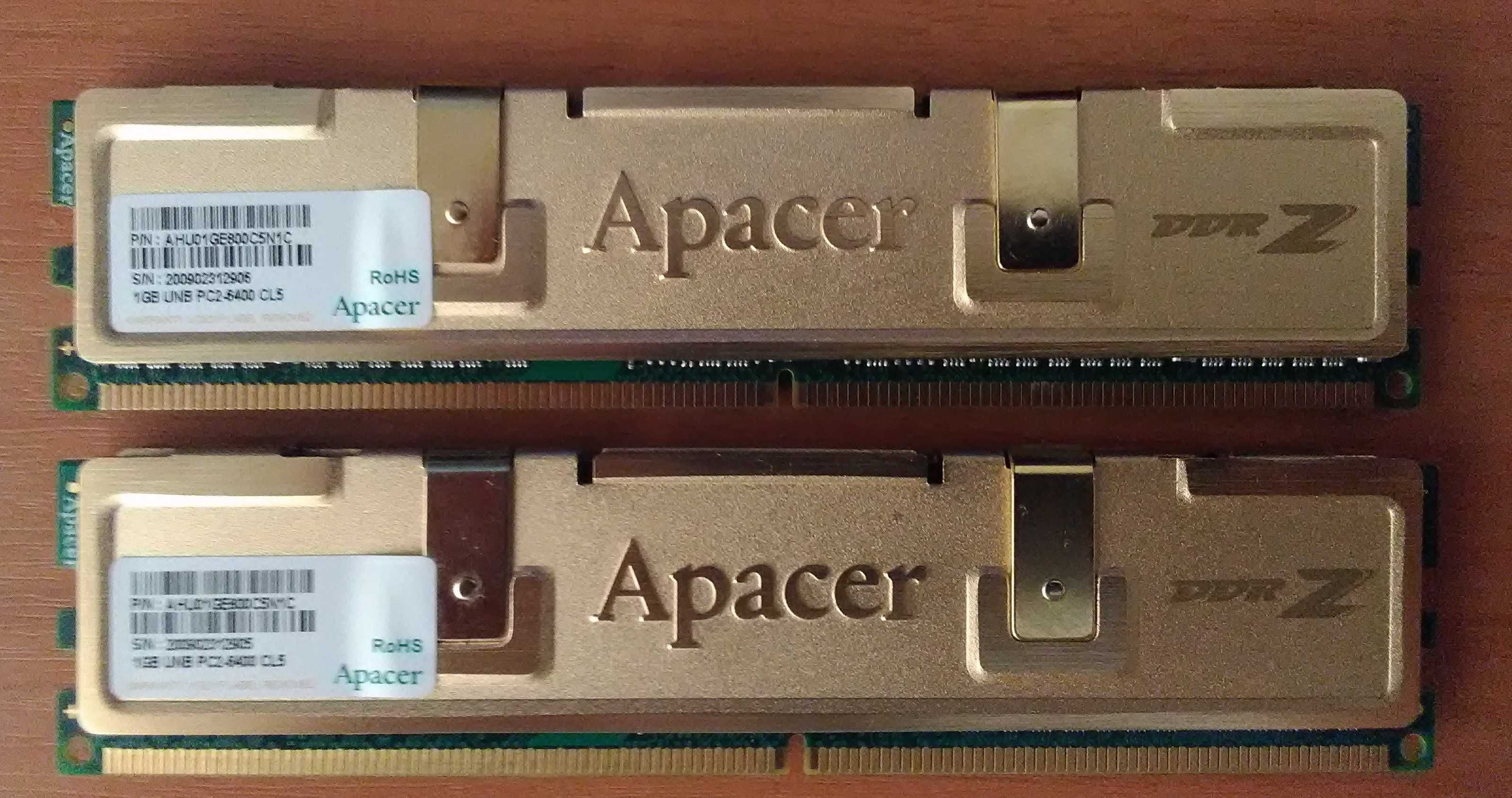 Apacer 2GB, с радиаторами (2 шт