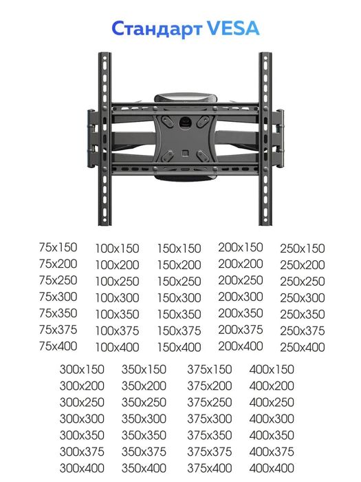 Кронштейн для телевизора настенный поворотный