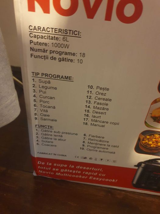Novio multicooker 6 L , 18 programe, 1000 W