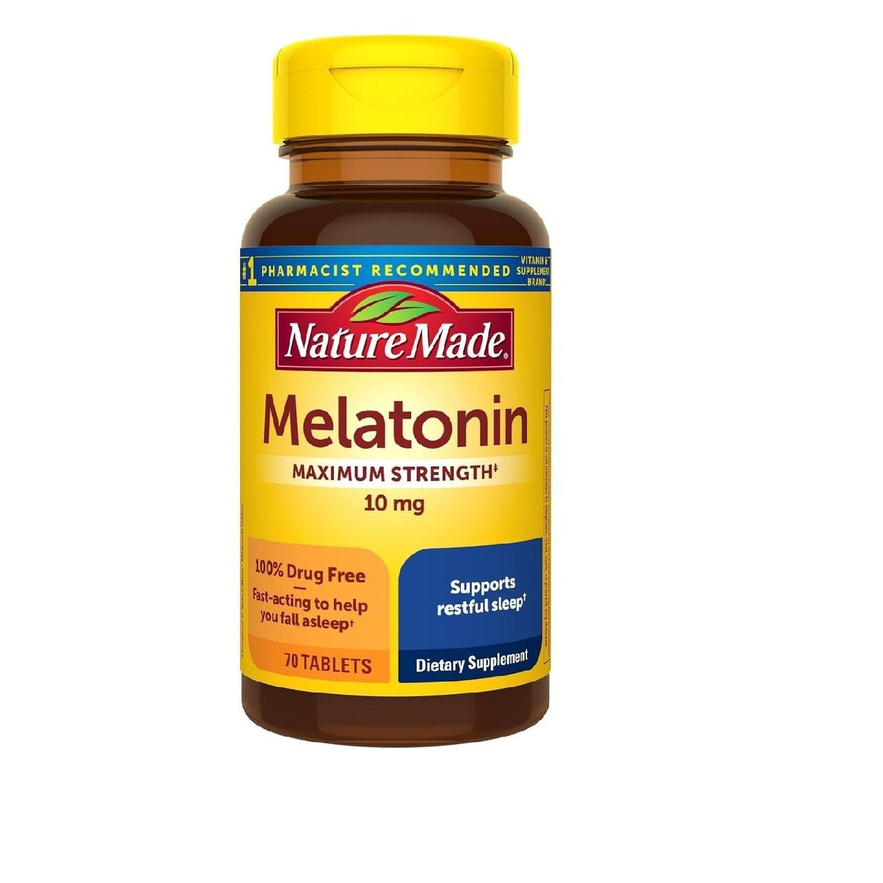 Nature Made Мелатонин, таблетки максимальной силы действия, 10 мг,