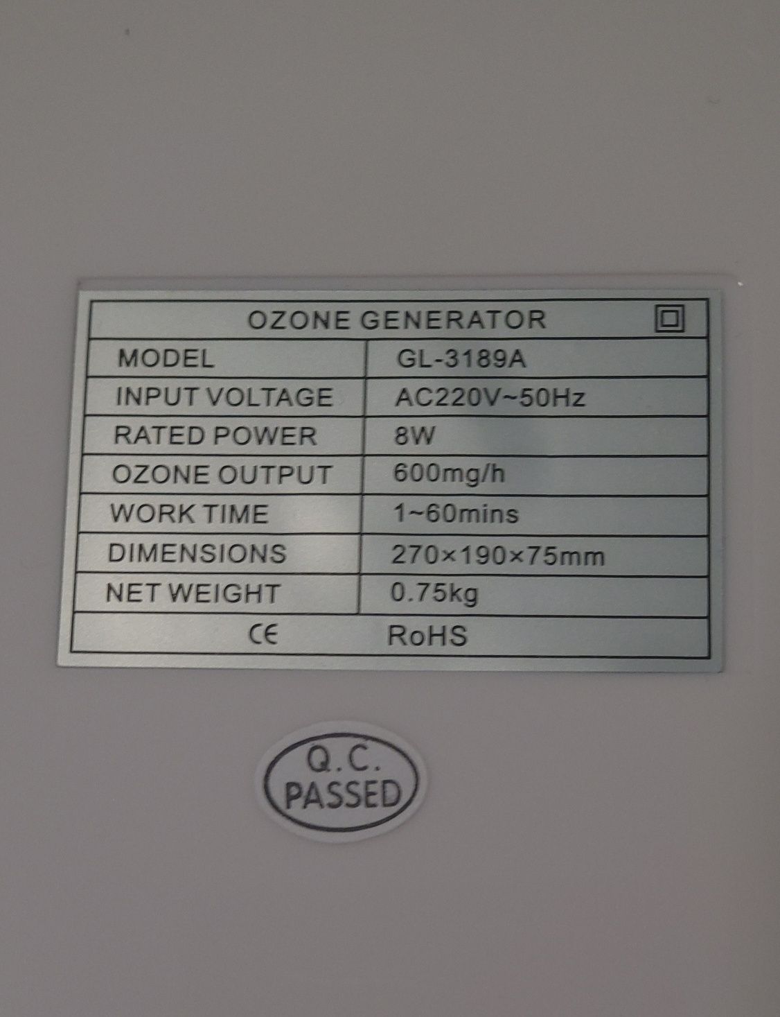 Generator de Ozon