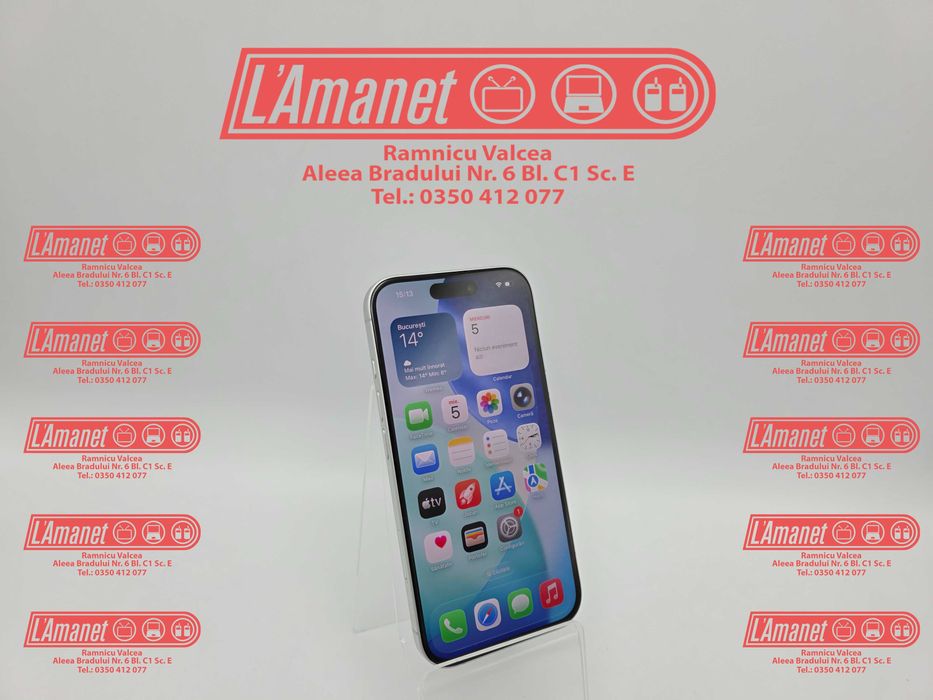 iPhone 16 White 128GB Neverlocked FullBox Garantie Stare Buna