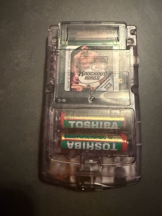 Nintendo Game Boy Color Purple transparent plus joc Knock Out Kings