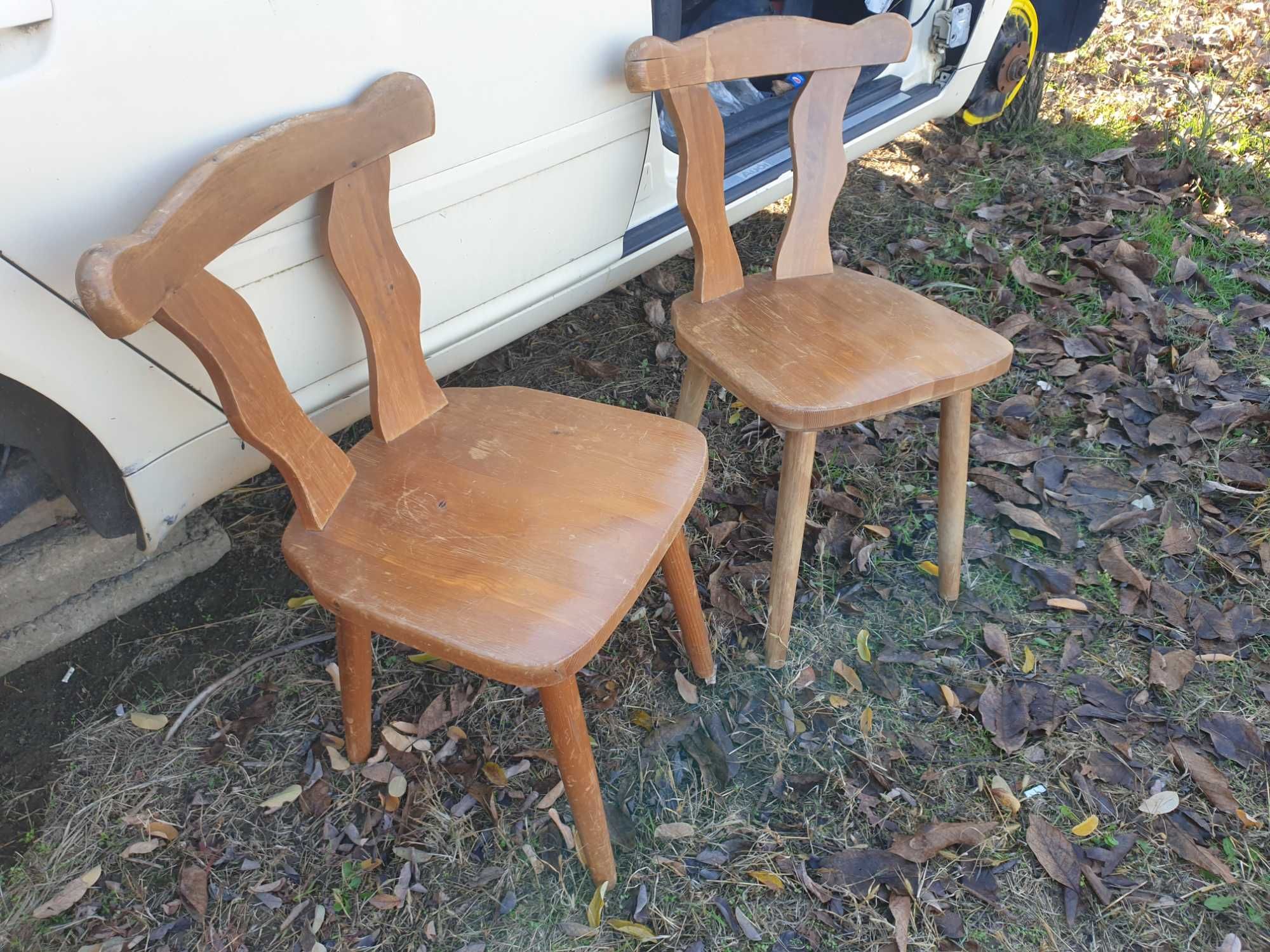 2 scaune lemn masiv hand made elvetia