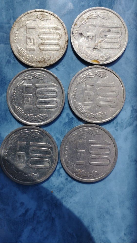 Monezi vechi! Monezi de 100 de lei 1 leu, 10 , 50, 500 de lei