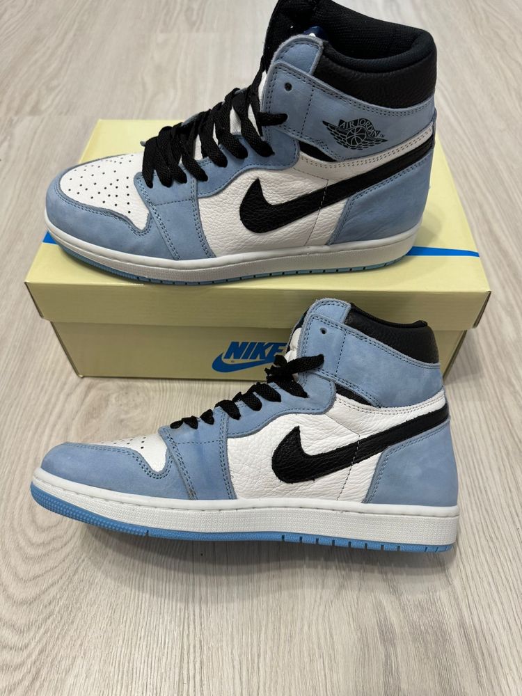Adidasi Air Jordan 1 High OG University Blue PIELE Naturala 2025 | NOU