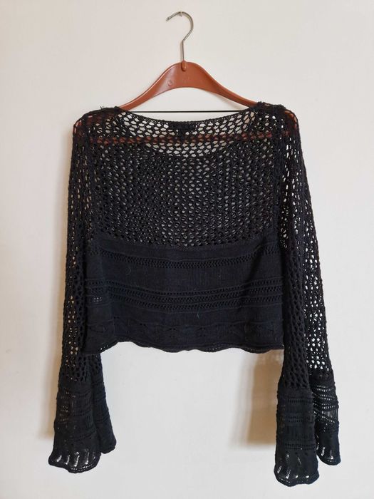 черна блуза тип мрежа