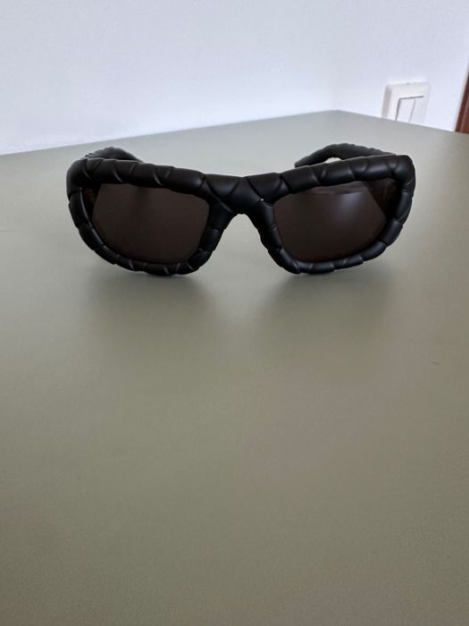 Ochelari de soare Bottega Veneta Intrecciato Rectangular Sunglasses