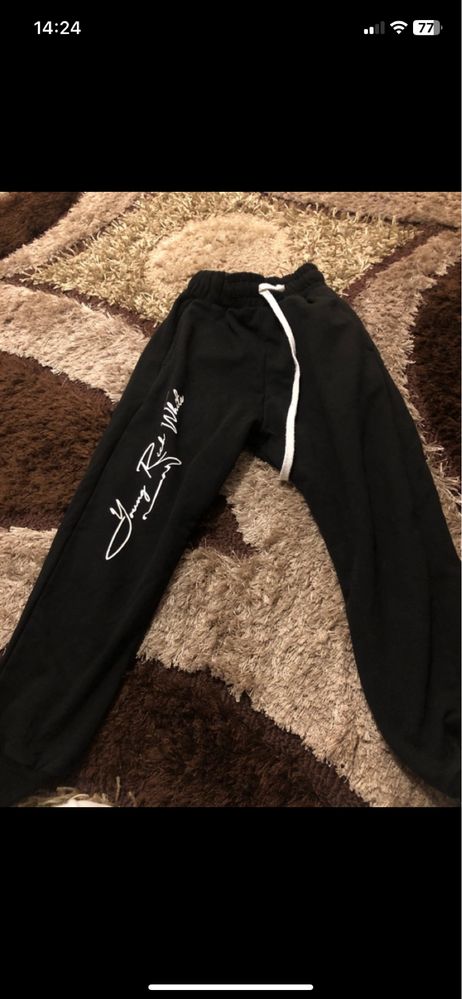 Pantaloni young rich white