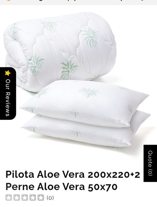 Set pilota si perne Aloe Vera