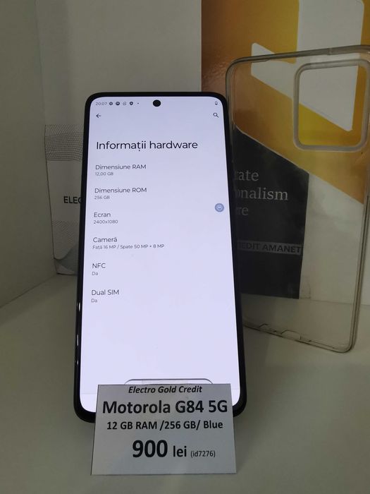 Motorola G84 5G 12GB RAM/256GB/Midnight Blue/ca nou! ID7276