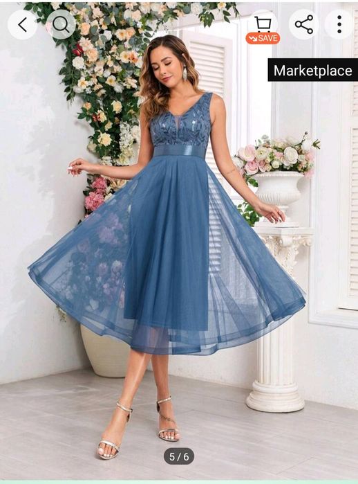 Официална рокля за бал, сватба, парти, вечерна