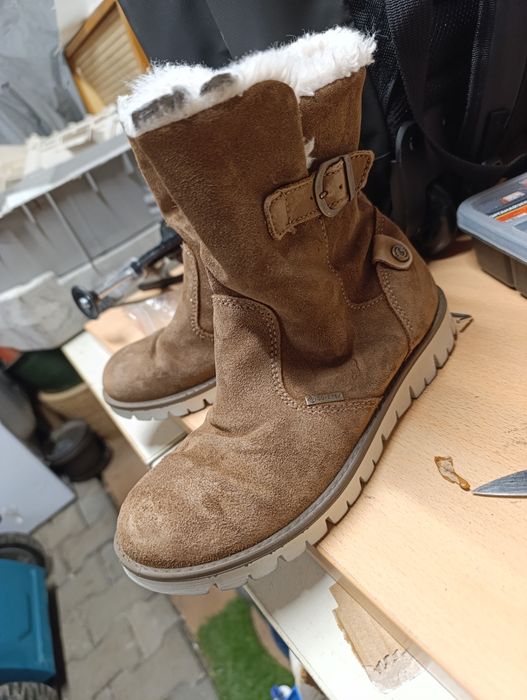 Детски боти от естествена кожа -велур