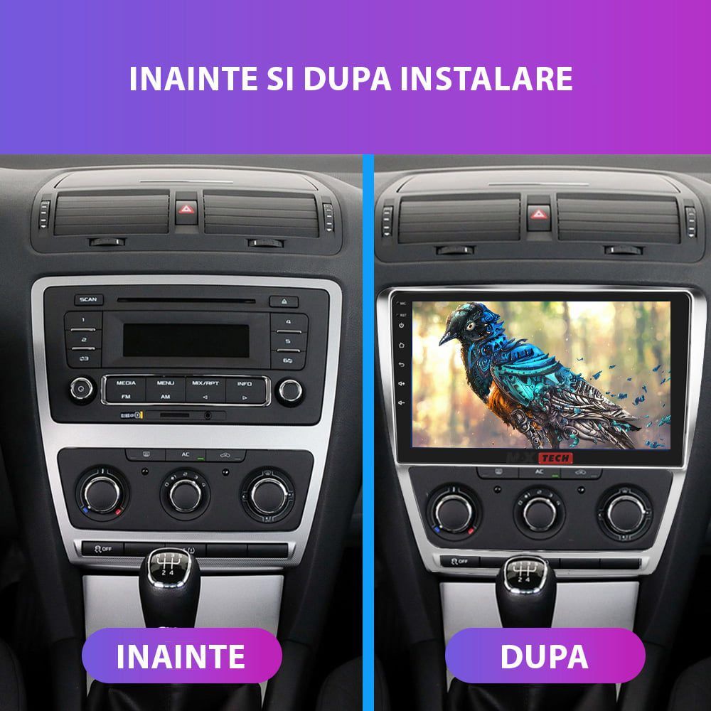 Kit Rama Adaptoare Navigatie android Skoda Octavia 2007-2013 10.1 inch