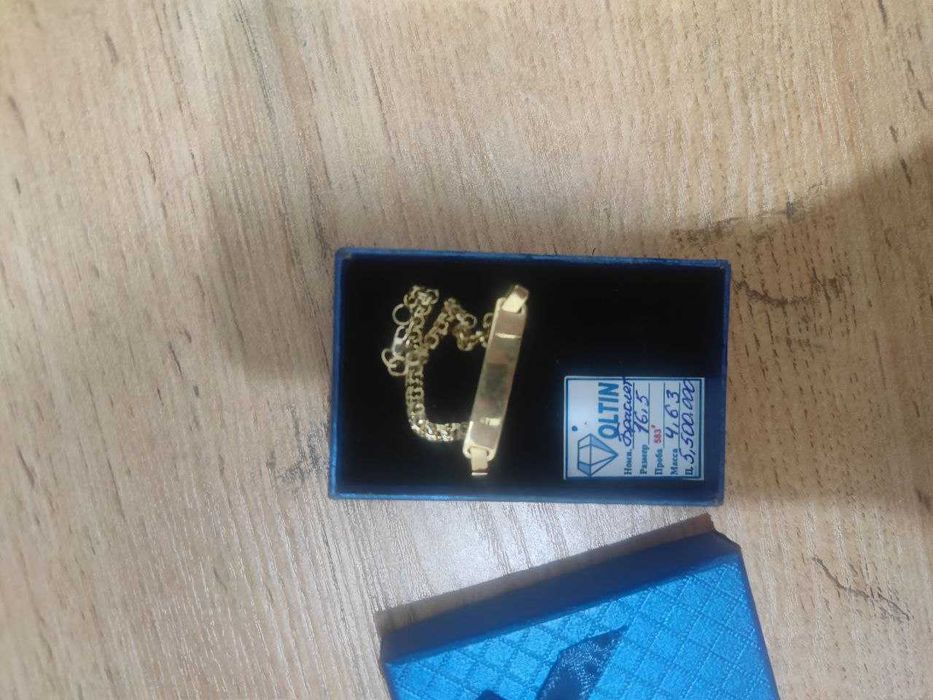 Золотой браслет 583 проба вес 16.5гр oltin braslet 583 proba 16.5 gr