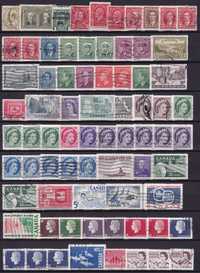 Colectie de timbre stampilate Canada, multe cu Regina Elisabeta a II-a