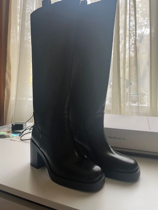 H&M Дамски кожени ботуши