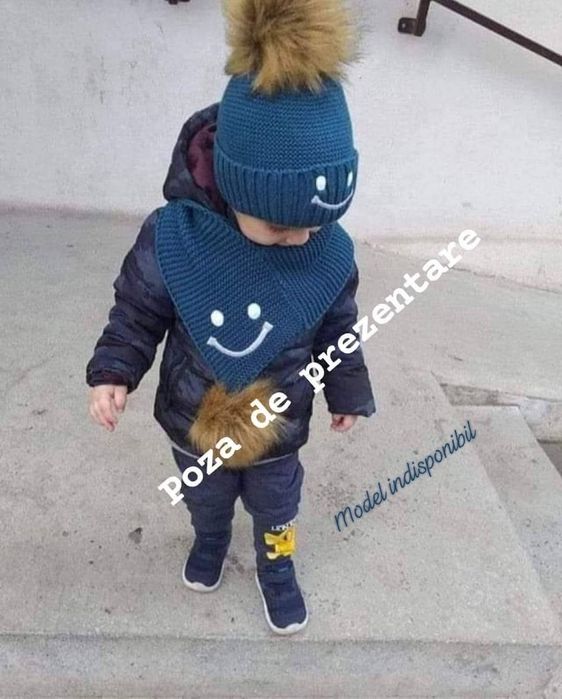 Set caciula + fular 1-8 ani